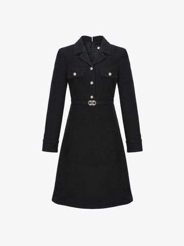 Itmisha Belted Tweed Dress ITNCWOP210 (2 COLOR) - itMICHAA - Modalova