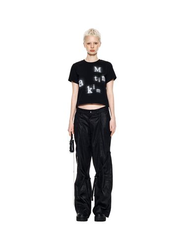 Pants with belt on knee - Black - Matin Kim - Modalova