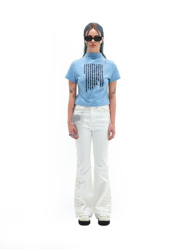 Shirring Bootcut Jeans - White - Matin Kim - Modalova