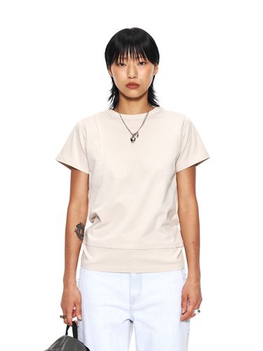 Layered T-shirt - Pale Beige - Matin Kim - Modalova