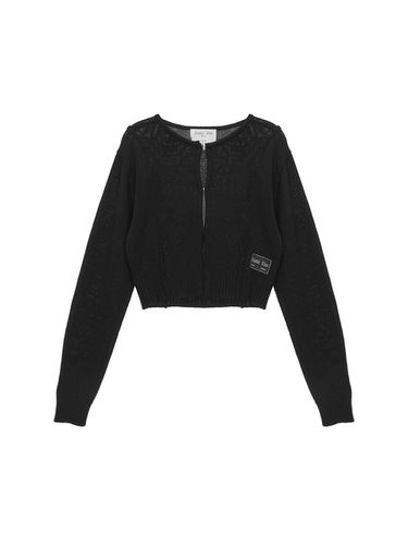 Hook Knit Cardigan_Black - Matin Kim - Modalova