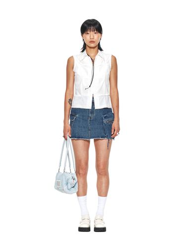 Striped Cardo Denim Mini Skirt - Matin Kim - Modalova