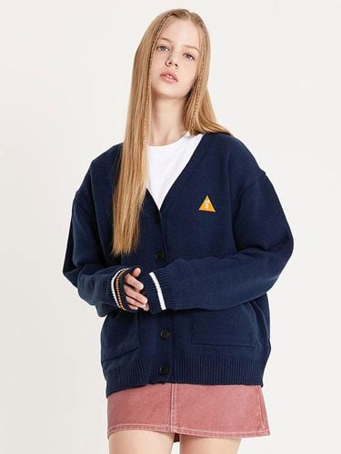 P Triangle Logo Cardigan_Navy - 25PERCENTAGE - Modalova