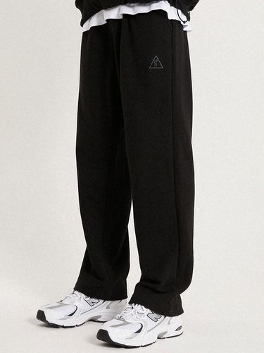 P Small Logo Pin-tuck Wide Sweatpants_Black - 25PERCENTAGE - Modalova