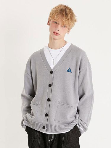 P Triangle Logo Cardigan_Gray - 25PERCENTAGE - Modalova