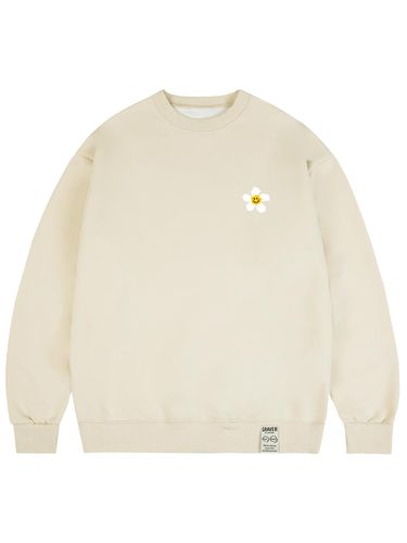 Small Tape Flower Dot Smile Sweatshirt - GRAVER - Modalova