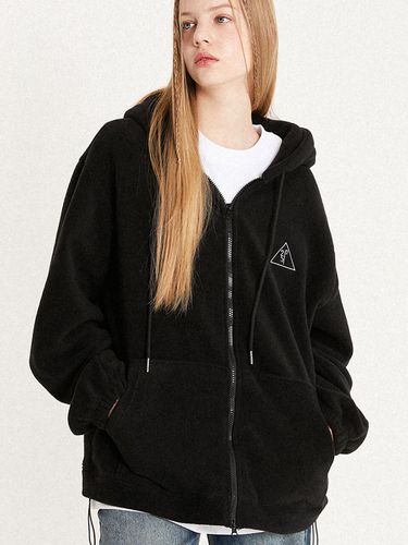 P Fleece Hoodie Zip-up_Black - 25PERCENTAGE - Modalova