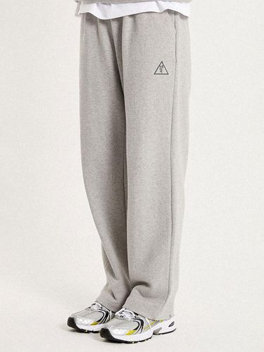 P Small Logo Pin-tuck Wide Sweatpants_Gray - 25PERCENTAGE - Modalova