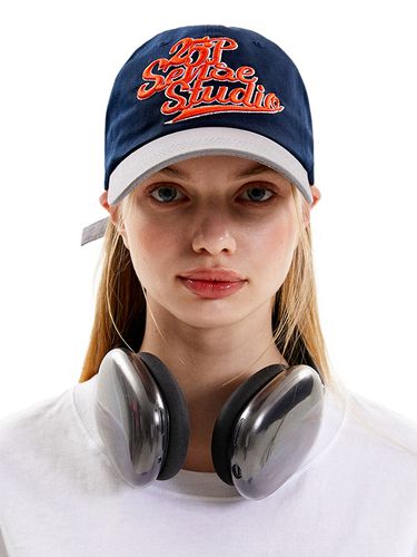 P Vintage Sense Ball Cap_Navy - 25PERCENTAGE - Modalova