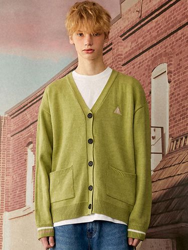 P Triangle Logo Cardigan_Green - 25PERCENTAGE - Modalova