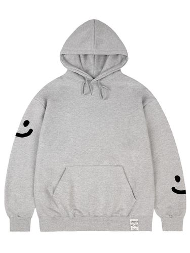 Multi Smile Drawing Hoodie - Gray/Black Logo - GRAVER - Modalova