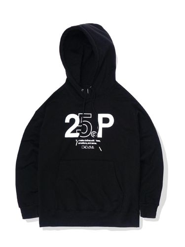 Fleece-Lined Oversized Heavyweight Hoodie [Black] (25PU3WHD0) - 25PERCENTAGE - Modalova