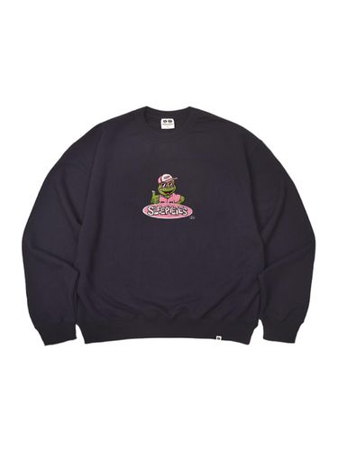 Cartoon Logo Crewneck _ Navy - SLEEPYEYES - Modalova