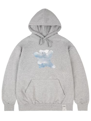 Large Cloud Smile Hoodie - Gray - GRAVER - Modalova