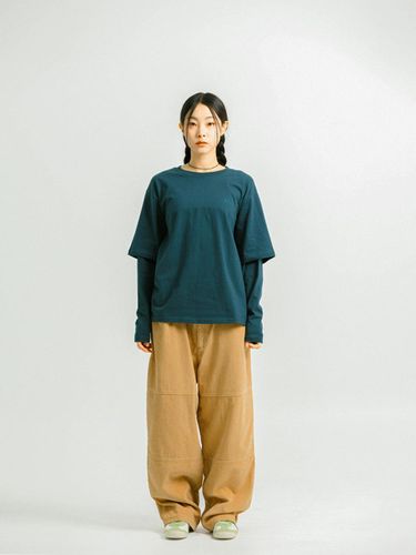 Layered Long Sleeve T-Shirt _ - YE-YE - Modalova