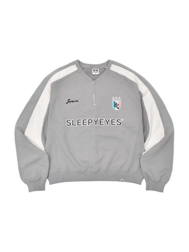 Football Half Zip-Up Sweatshirt _ - SLEEPYEYES - Modalova