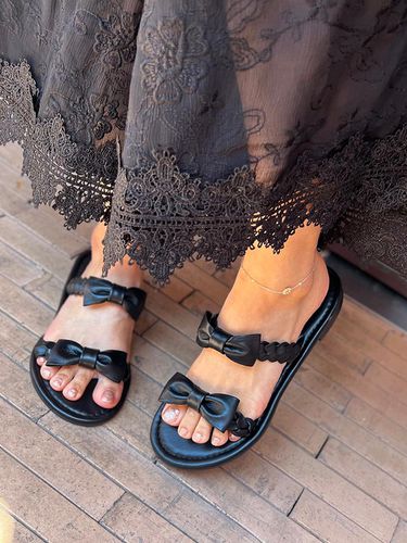 Barbee Ribbon Braids Strap Sandals_Black - ETELIN - Modalova