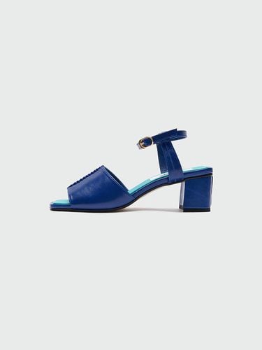 Yinsley Open Toe Stitched Panel Heels_Blue - EENK - Modalova