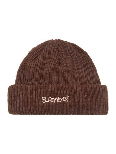 Basic Logo Beanie - Brown - SLEEPYEYES - Modalova