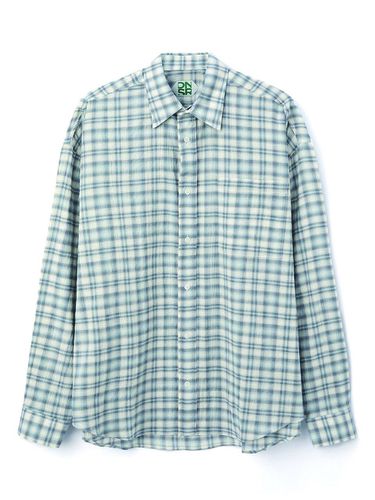 Oversized Vintage Checkered Shirt_Blue - DNSR - Modalova