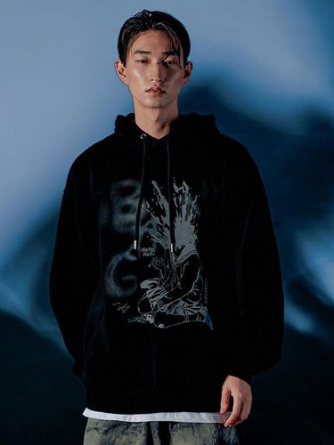 Oversized BANG Graphic Hoodie Black - ODD STUDIO - Modalova