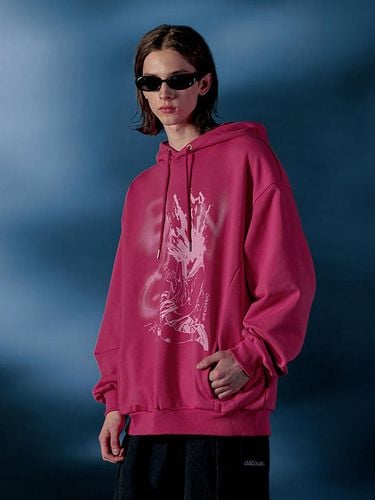 Oversized BANG Graphic Hoodie Pink - ODD STUDIO - Modalova