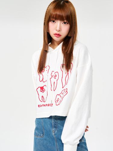 Teeth Cropped Hoodie - PIECEMAKER - Modalova