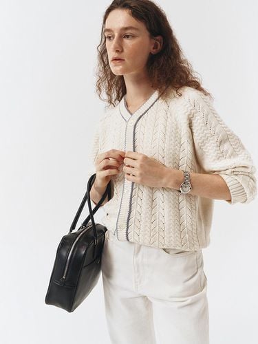 Unisex Lining Crochet Knit Cardigan - Dunst for WOMEN - Modalova