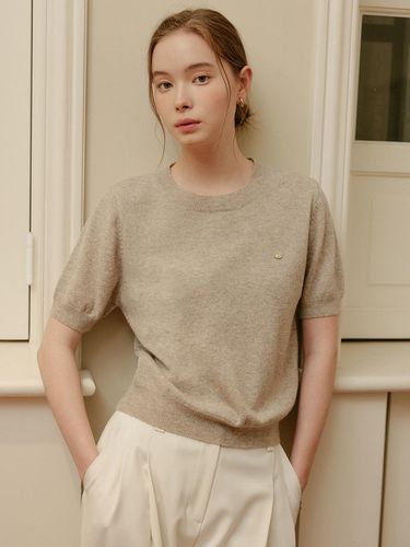 ALENA Wool Round Neck Knit - 4colors - LOOKAST - Modalova