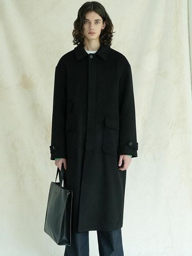 Unisex Super Long Balmacaan Coat Black - AVANDRESS - Modalova