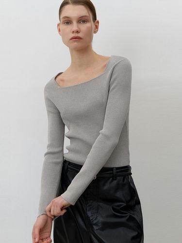 Essential Square Neck Ribbed Knit (T-6758) - Atelier Nain - Modalova