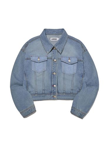 Washing Cropped Denim Jacket - Blue - KIRSH - Modalova