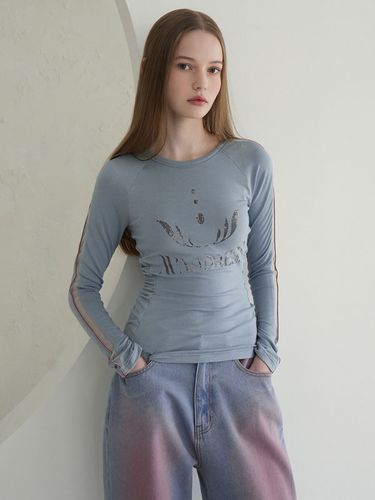 Hanee Long Sleeve Top (Sky Blue) - AVANDRESS - Modalova