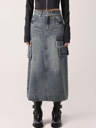 Tassel Pocket Denim Long Skirt () - AVANDRESS - Modalova