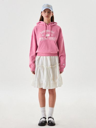 Arch Logo Cropped Hoodie - Pink - KIRSH - Modalova