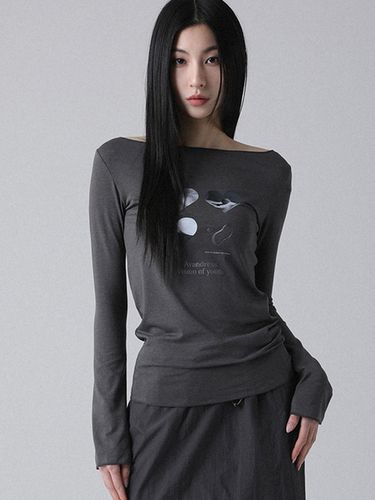 Natalie Long Sleeve Top (Charcoal) - AVANDRESS - Modalova