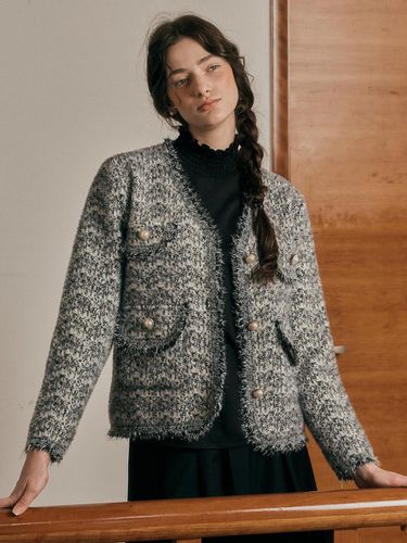 Gray Tweed Knitted Jacket - Proud Mary - Modalova