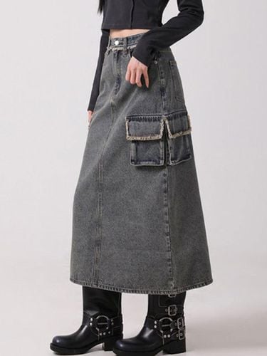 Tassel Pocket Denim Long Skirt () - AVANDRESS - Modalova