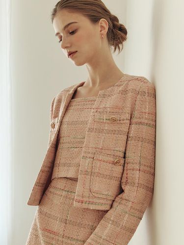 Rose Tweed Jacket and Bustier - ZEROSTREET - Modalova