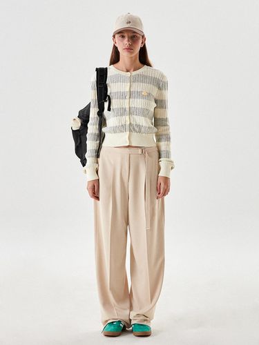 Belted Pleated Pants - Beige - KIRSH - Modalova