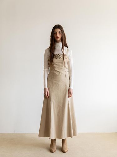 Raw Detail Long Dress, Beige - cttn - Modalova