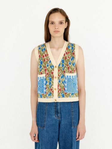 VITA Flower Pattern Knit Vest - EENK - Modalova