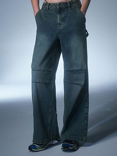 Parachute Washing Wide Denim Pants_Blue - ODD STUDIO - Modalova