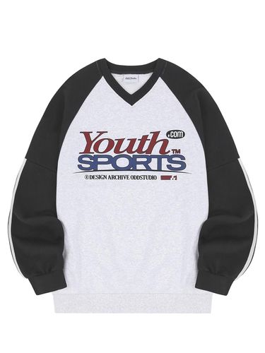 Youth Sports Track V-Neck Raglan Sweatshirt - ODD STUDIO - Modalova