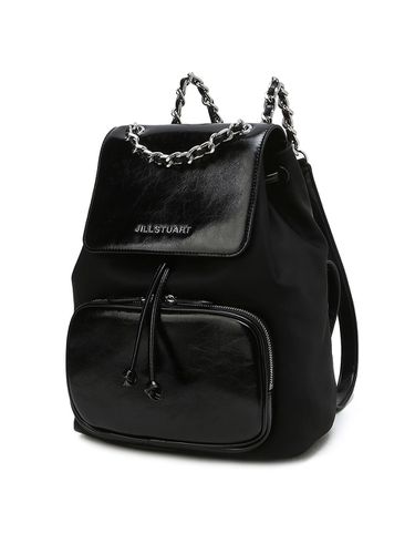 Black Leather Nylon Backpack - JILLSTUART - Modalova