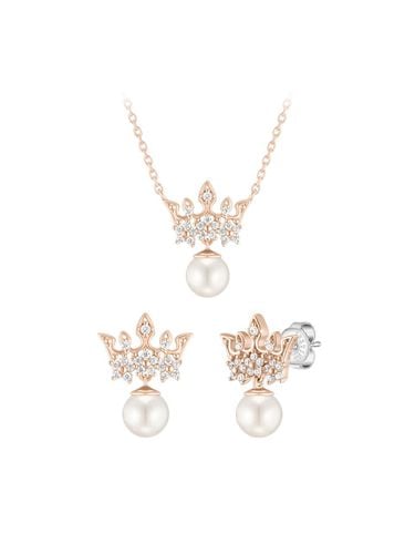 Tiara Necklace + Earring Set - J.ESTINA - Modalova