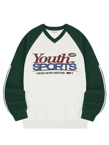 Youth Sports Track V-Neck Raglan Sweatshirt - ODD STUDIO - Modalova