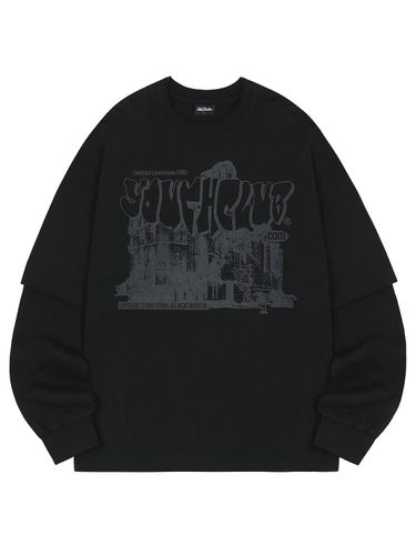 Youth Club Graphic Layered Long Sleeves T-Shirt - ODD STUDIO - Modalova