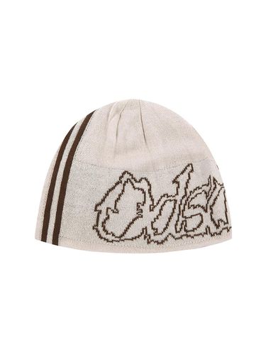 Jacquard Uncuffed Beanie - Beige - ODD STUDIO - Modalova