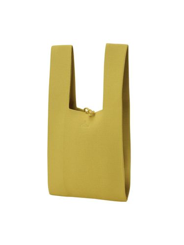 Square Knitted Tote Bag Yellow - EPIGRAM - Modalova